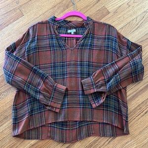 Madewell flannel top women’s size S ❤️